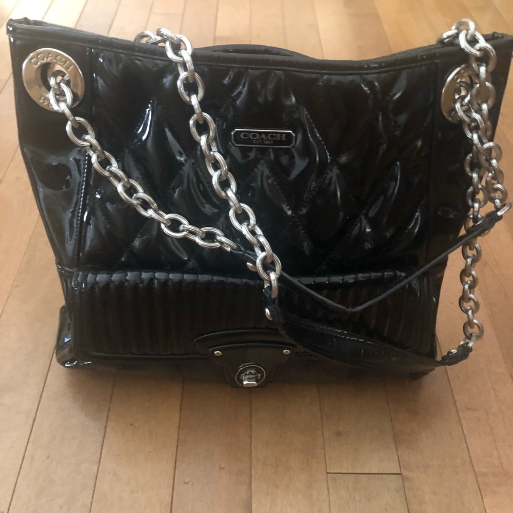 Coach Black Patent HandBag